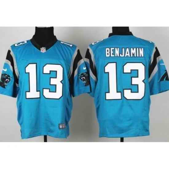 Nike Carolina Panthers 13 Kelvin Benjamin Blue Elite NFL Jersey